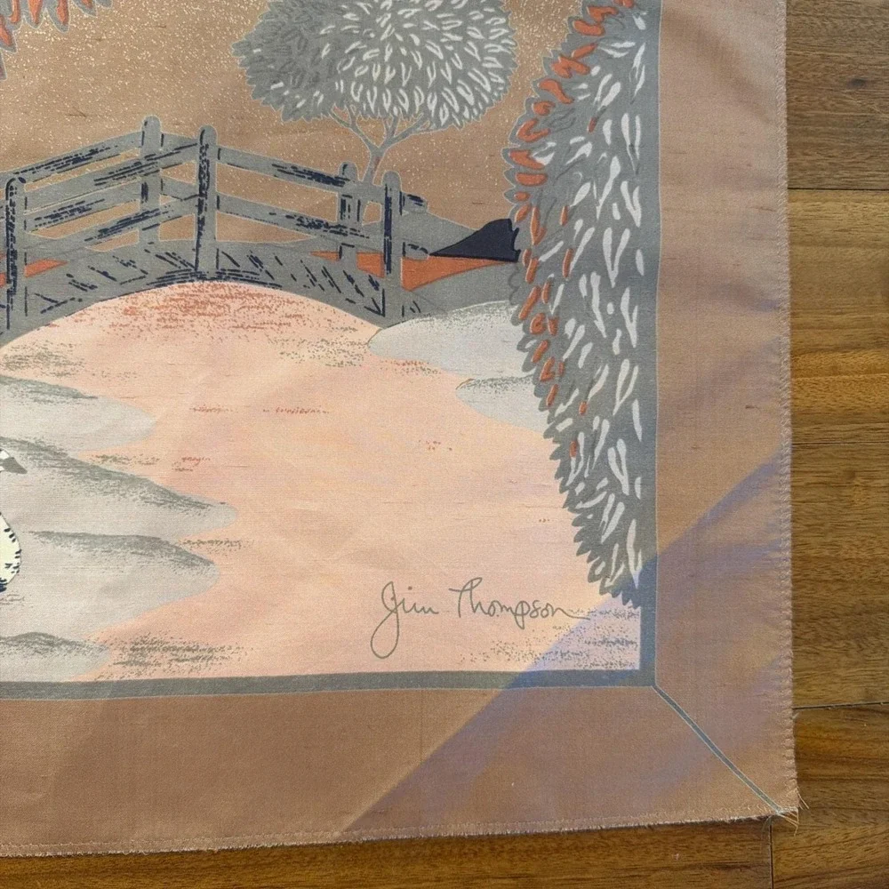 Jim Thompson Vintage Handkerchief Scarf 15.5